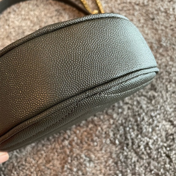 SOLD! Saint Laurent Vinyle Round Camera Bag in Dark Gray - Picture 4 of 6